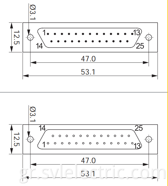 Connector Board Db25